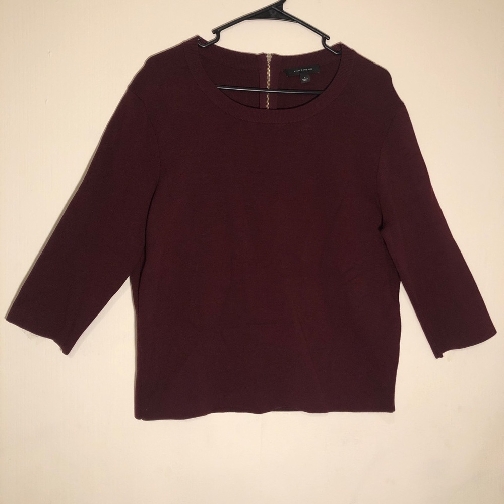 Ann Taylor Top with Back Zipper